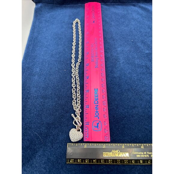 Joan Rivers Pave Heart Pendant Necklace gold tone - Picture 5 of 5